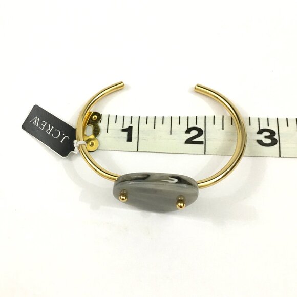 NEW! J.Crew Acetate Stone Open Cuff Bangle Distant Grey - OS - Picture 3 of 6